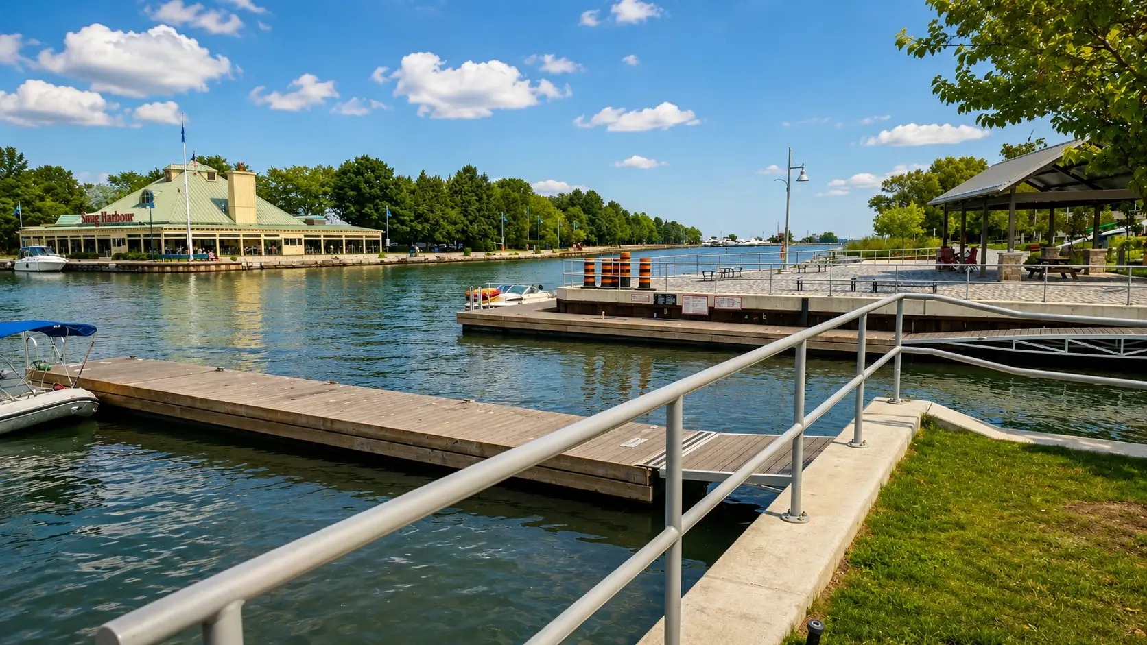 The waterfront marina in Port Credit, Mississauga